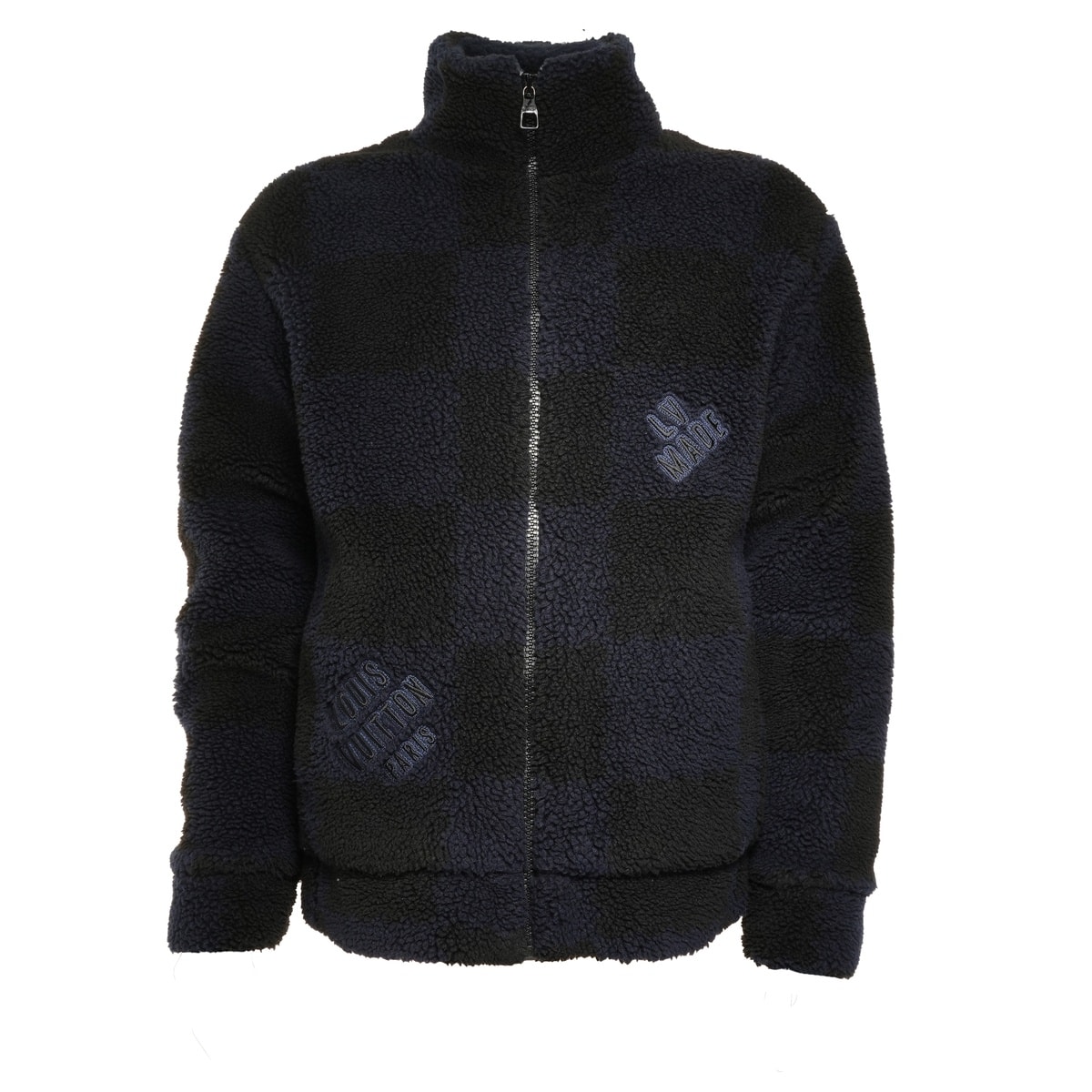 ヴィトン LV ×NIGO XL ボア フリース ジャカード ダミエ ブルゾン ジャケット【中古】