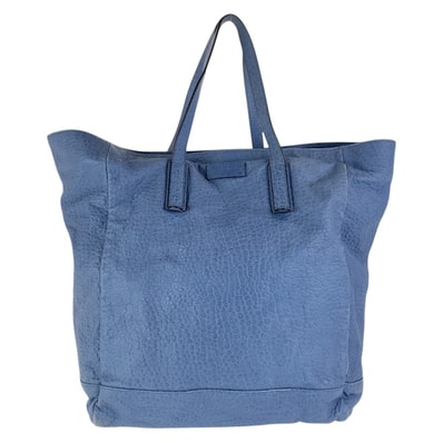 GUCCI グッチ ブルー ネイビー レザー トートバッグ ショルダーバッグ 男女兼用 600946 【中古】