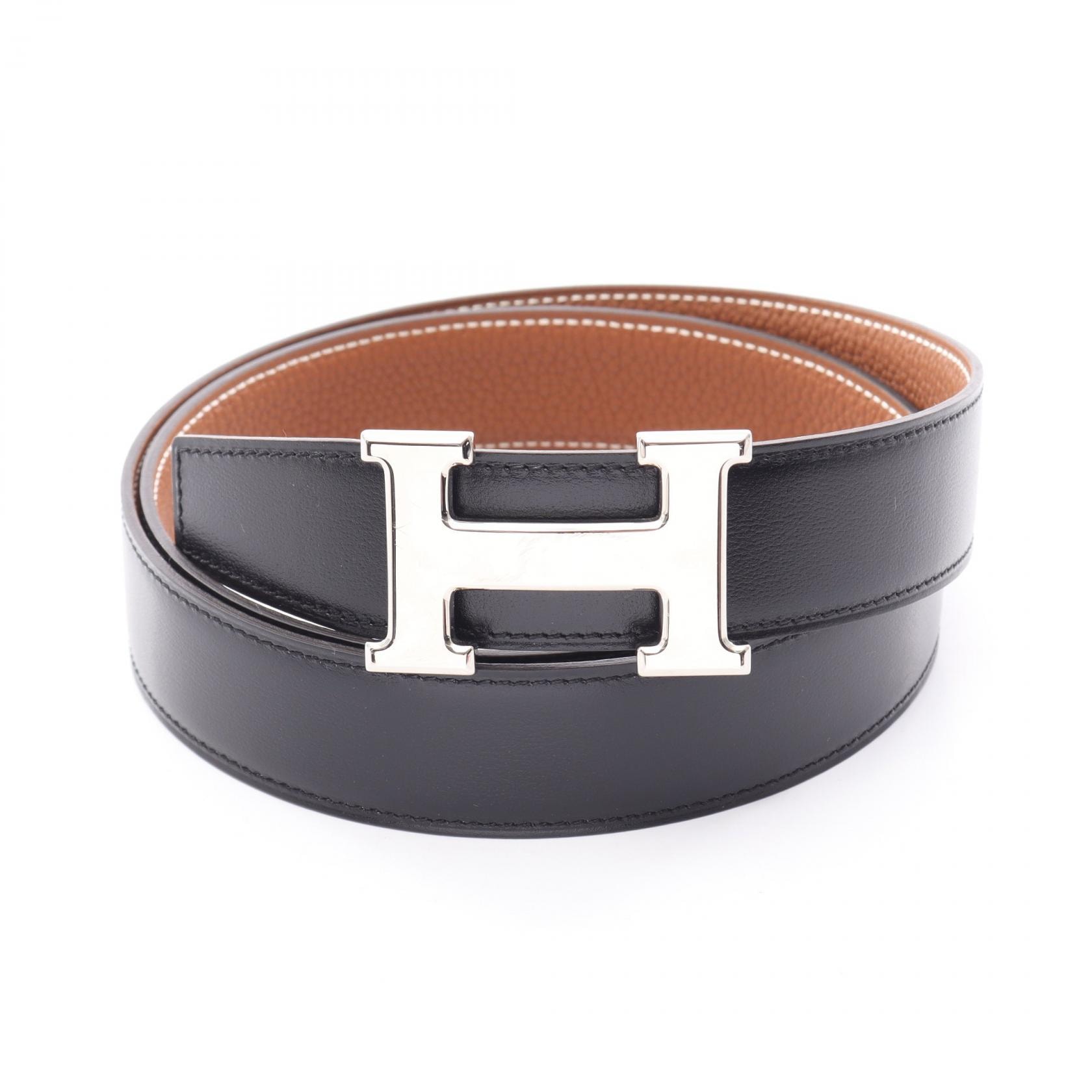 エルメス HERMES コンスタンス Hベルト リバーシブル ベルト 衣料品 レザー U刻印(2022年製造) メンズ ブラック系 / ブラウン系 【中古】
