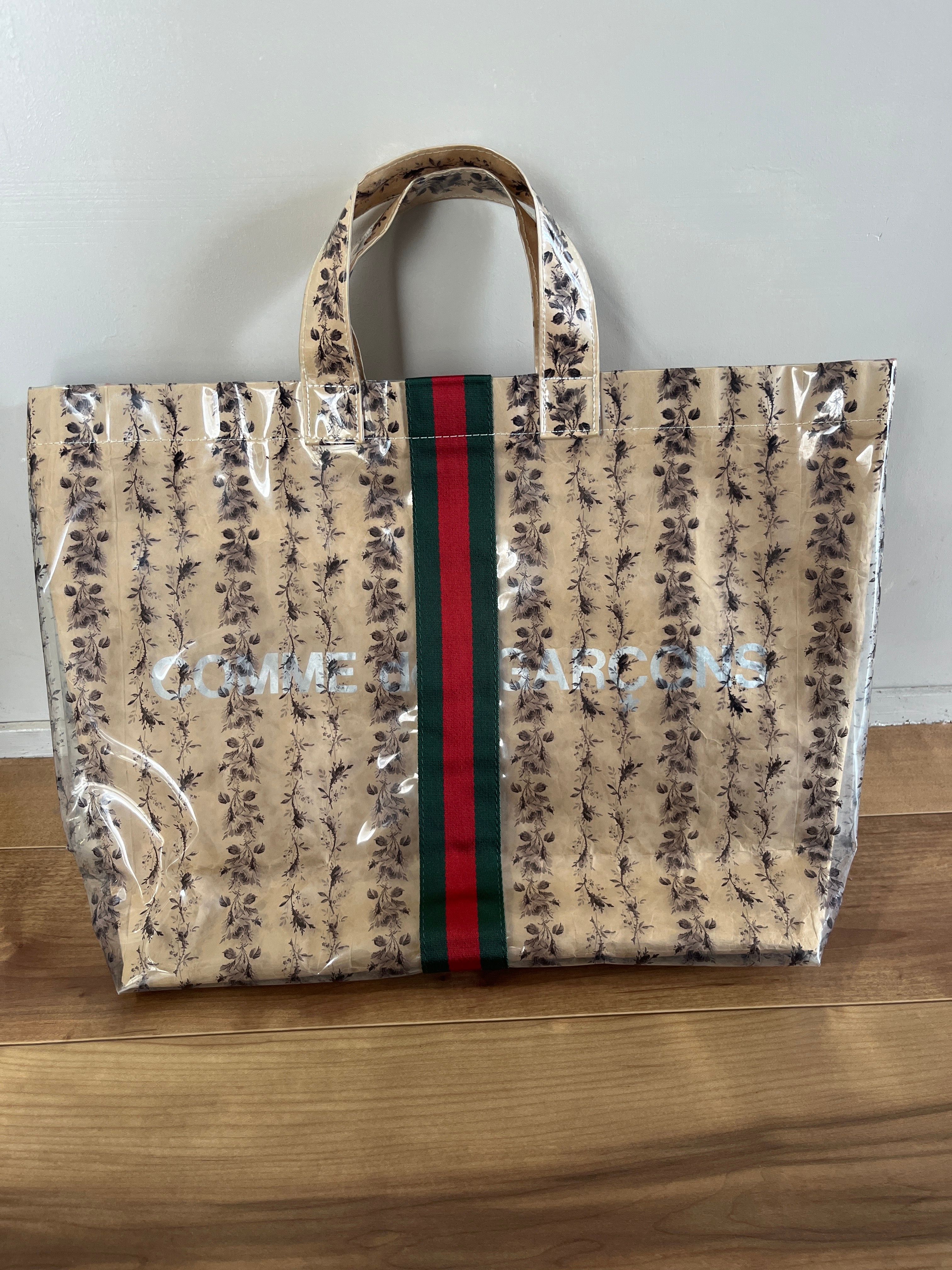 COMME des GARCONS Gucci PVC Tote Bag "Beige"