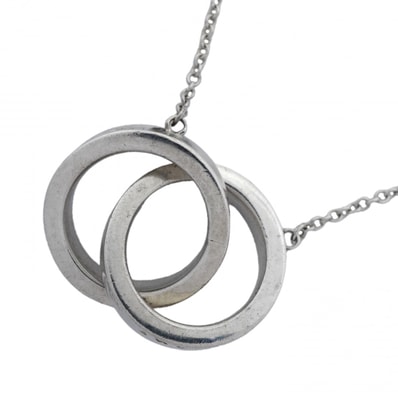 ★最終価格【6jcb0660-k】ティファニー ネックレス インターロッキング/1837 シルバー925【中古】レディース