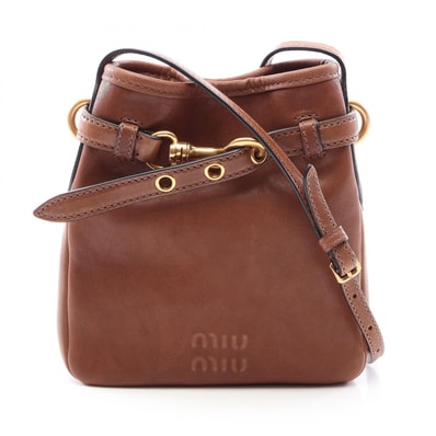 ミュウ ミュウ Miu Miu NAPPA AVIATOR ショルダーバッグ バッグ レザー レディース ブラウン系 5NR461AEFXF0316 【新品】
