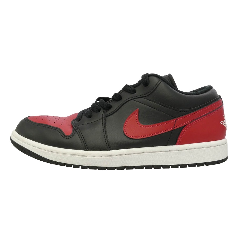 NIKE ナイキ 553558-067 2025 AIR JORDAN 1 LOW Bred エアジョーダン ロー ブレッド スニーカー ブラック系 レッド系 28cm【中古】