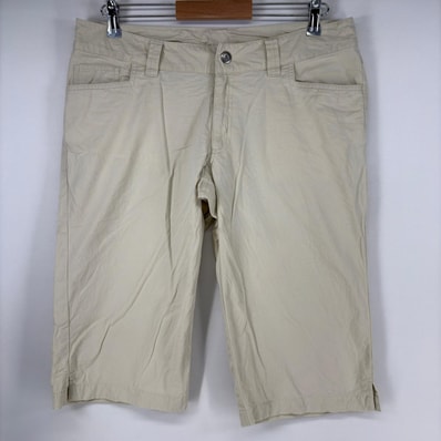 古着 パタゴニア patagonia ショートパンツ ワンポイントロゴ ジップ 5分丈 ハーフパンツ ベージュ系 レディース