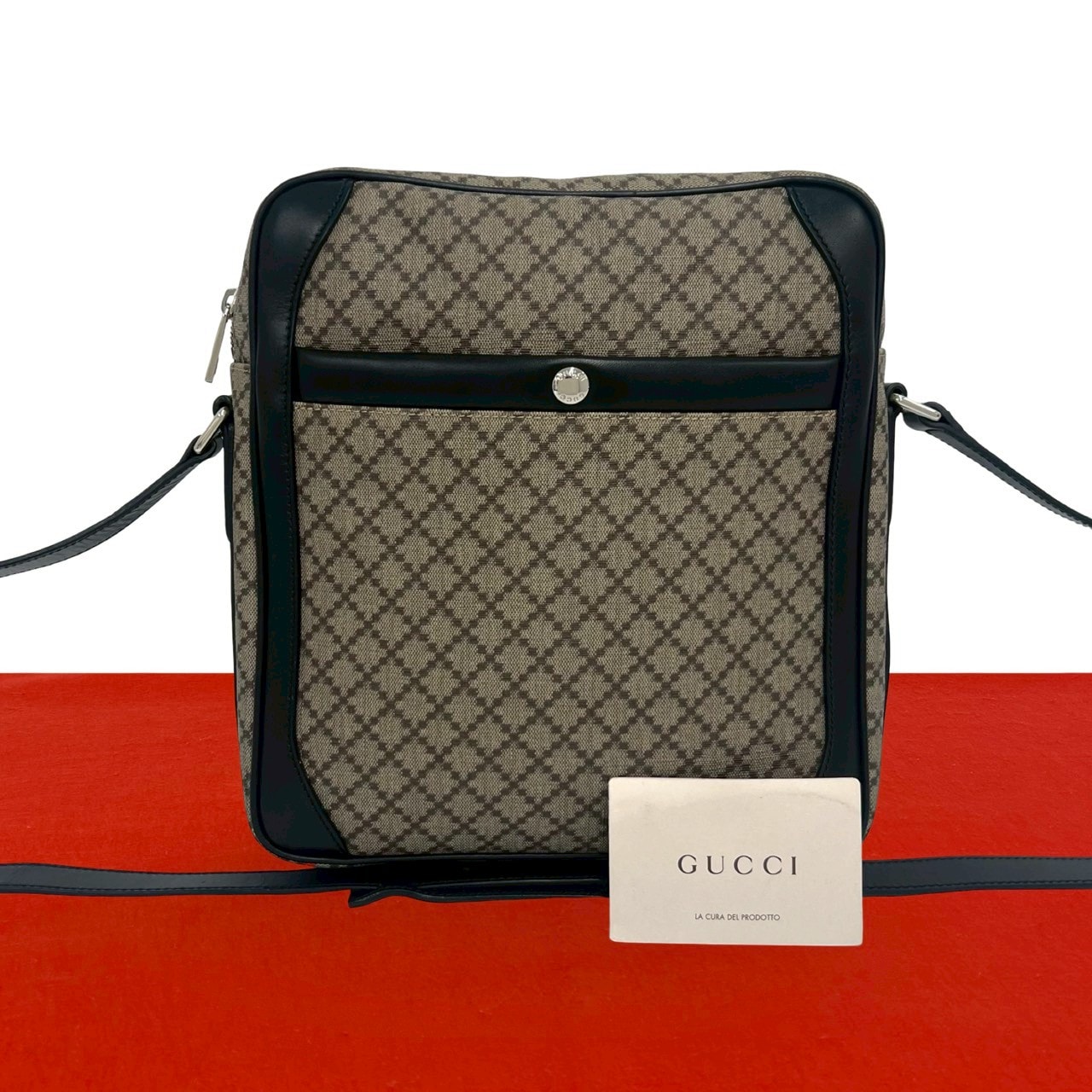 GUCCI グッチ ディアマンテ PVC レザー ショルダーバッグ ベージュ
59897