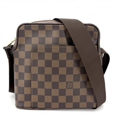 LOUIS VUITTON ルイヴィトン ショルダーバッグ オラフPM 肩掛け 斜め掛け N41442 ダミエキャンバス ブラウン 茶 ゴールド金具 レディース【中古品】