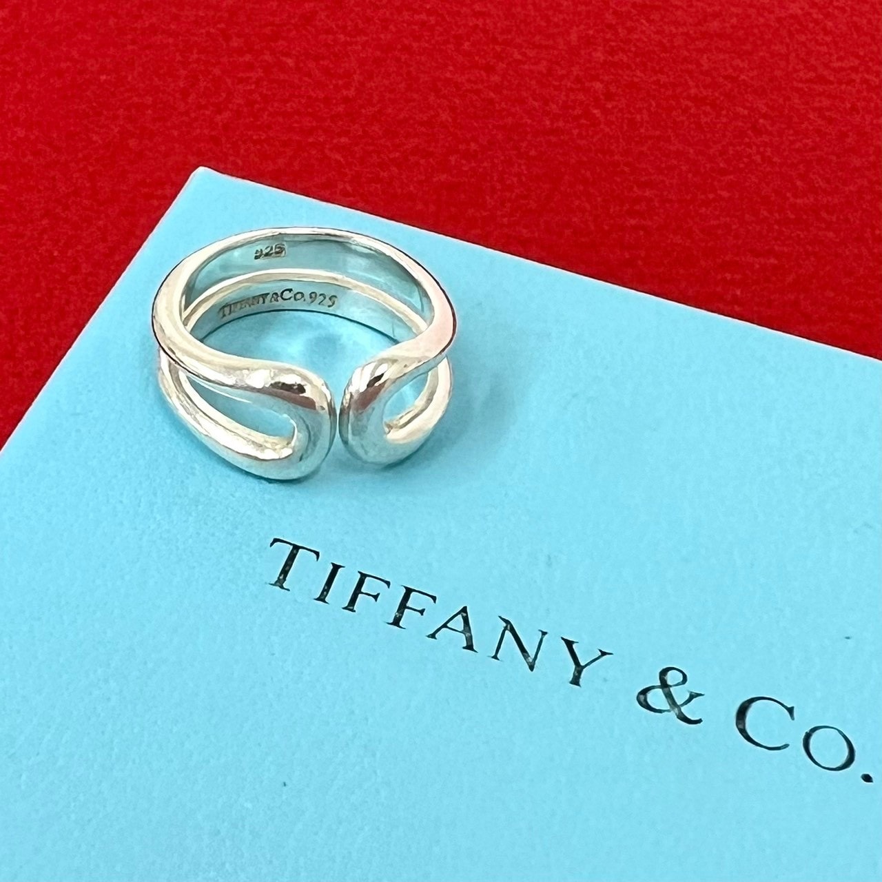 TIFFANY&Co. ティファニー オープン ティアドロップ リング シルバー925 リング・指輪 10号 シルバー
 94134