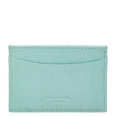 ティファニー 1837 ロゴ カードケース カード入れ 定期入れ ティファニーブルー レザー レディース TIFFANY&Co. 【中古】