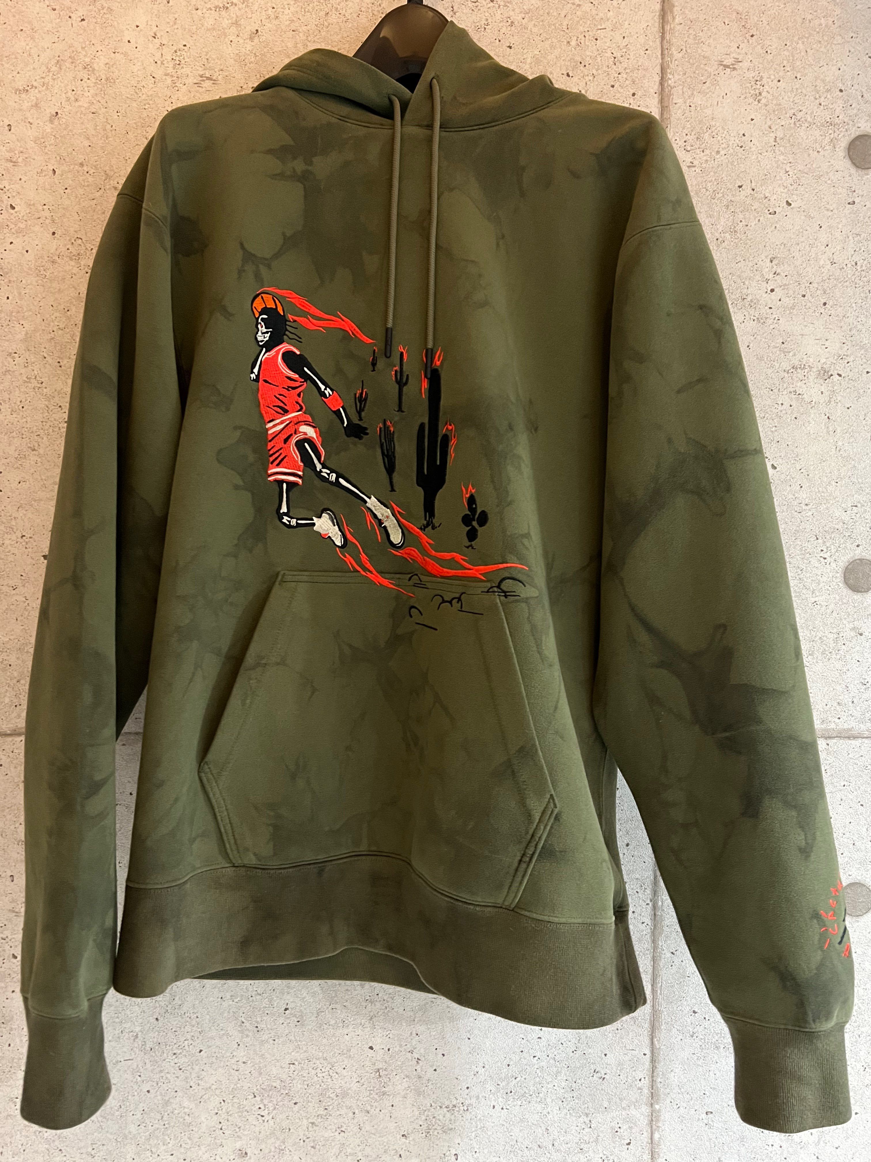 Air Jordan x Travis Washed Suede Hoodie "Olive"