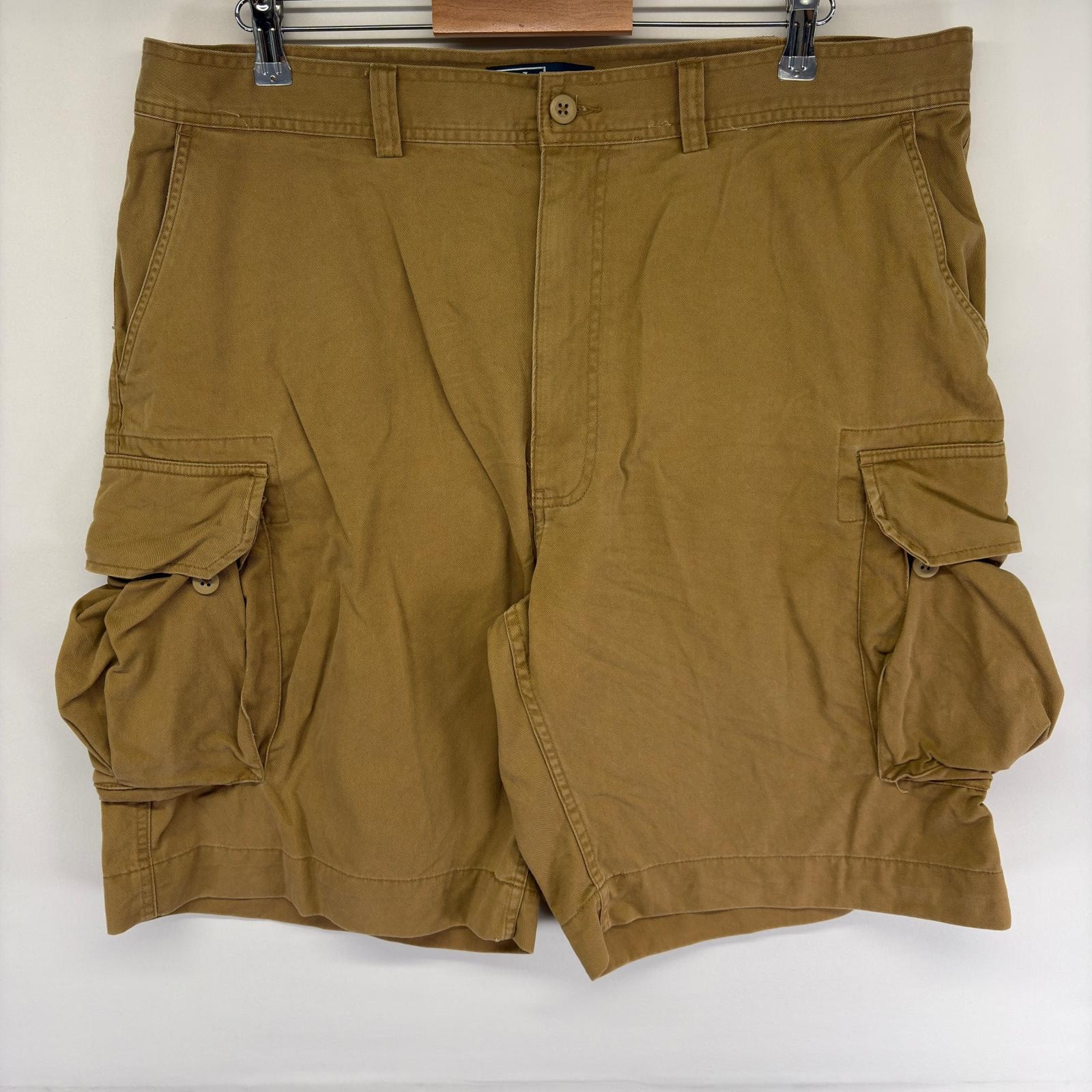 古着 ポロバイラルフローレン Polo by Ralph Lauren パンツ カーゴ ハーフ ワンポイントロゴ ジップフライ w40  ブラウン系 メンズ