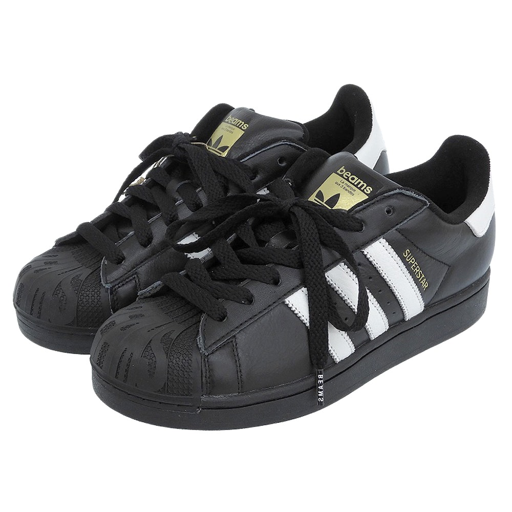 アディダス 新品同様 スーパースター ビームス スニーカー シューズ メンズ 黒 ブラック 26.5cm 8 1/2(US)