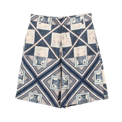 ディオール Dior DIOR × KENNY SCHARF Bermuda Shorts パンツ 衣料品 ボトムス シルク メンズ ネイビー系 / ホワイト系 013C121A5352 【中古】