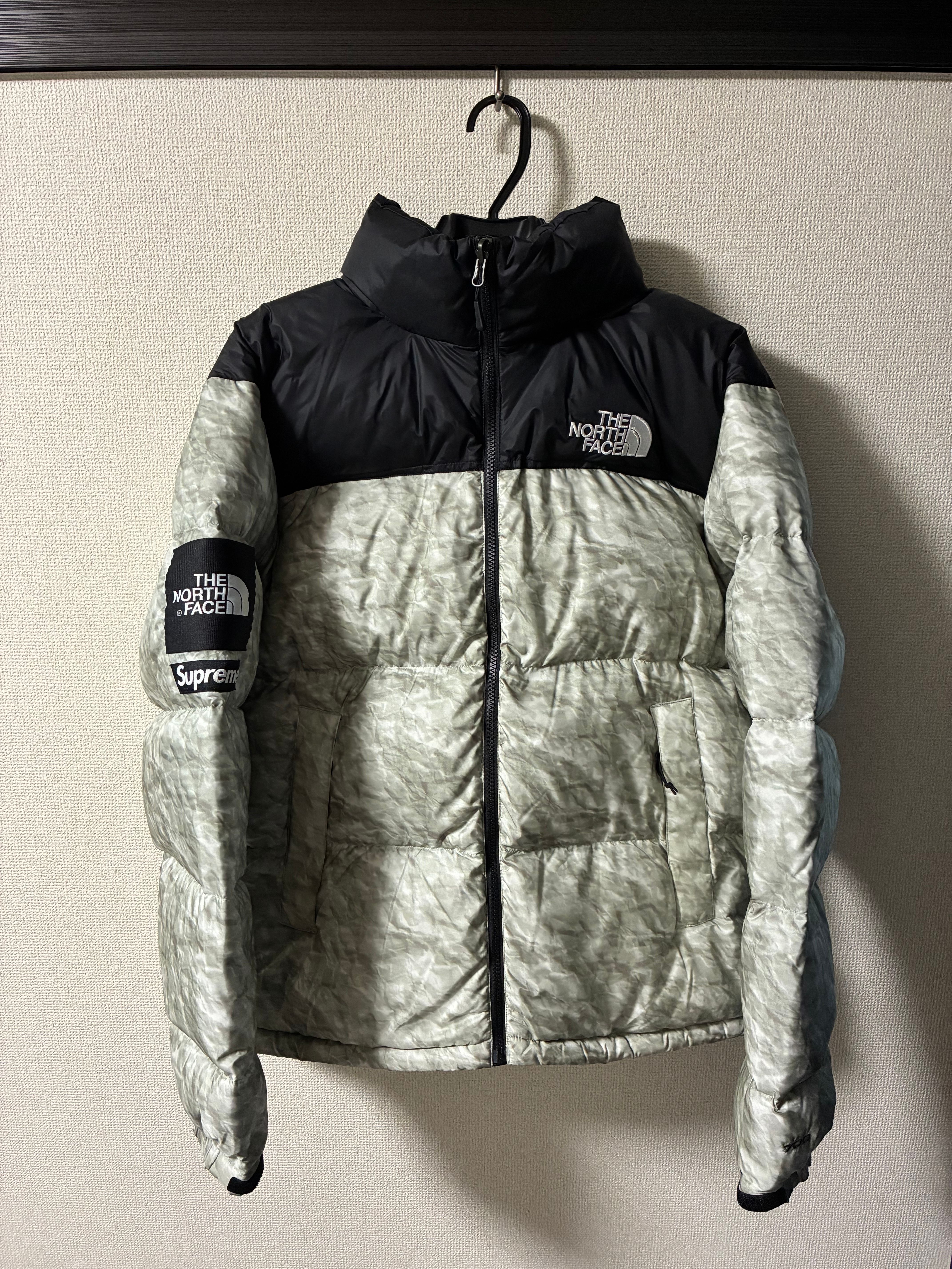 Supreme x The North Face Nuptse Jacket "White Paper Print"