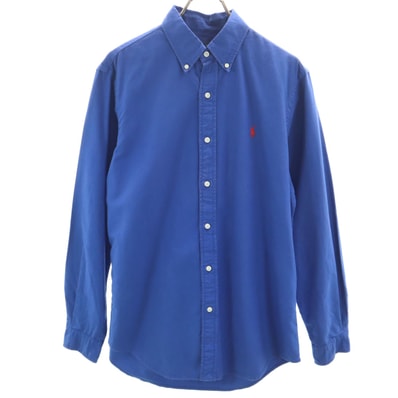 RALPH LAUREN ラルフローレン 長袖 ボタンダウンシャツ M ブルー