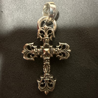 Chrome Hearts Filigree Cross Pendant XS with Plain Bail "Silver"