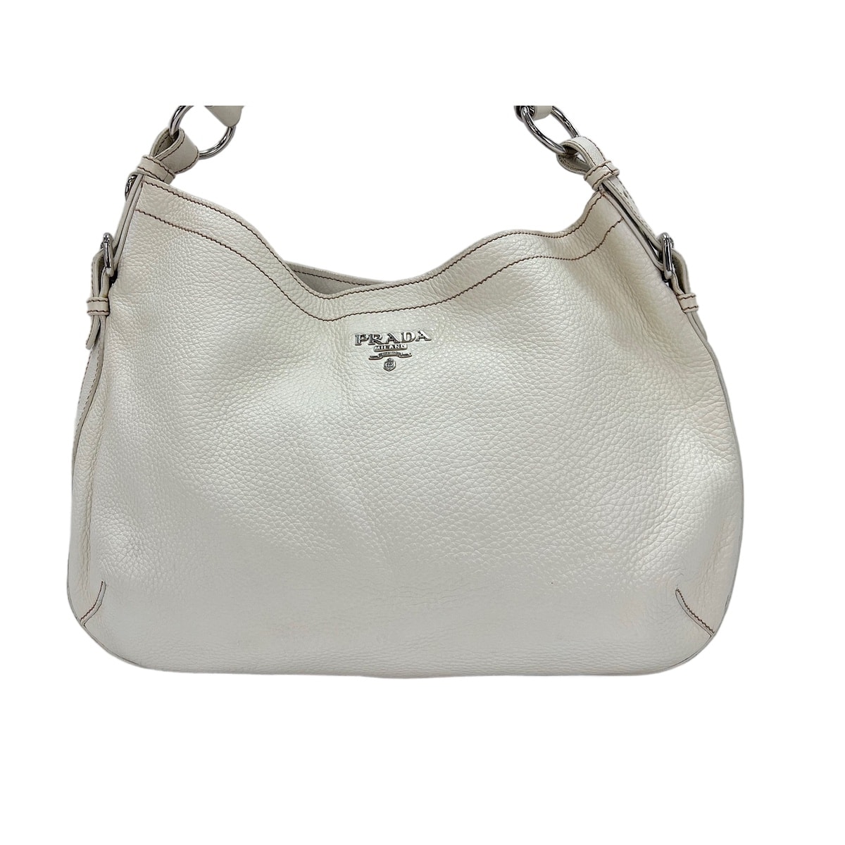 プラダ PRADA レザー ショルダーバッグ【中古】