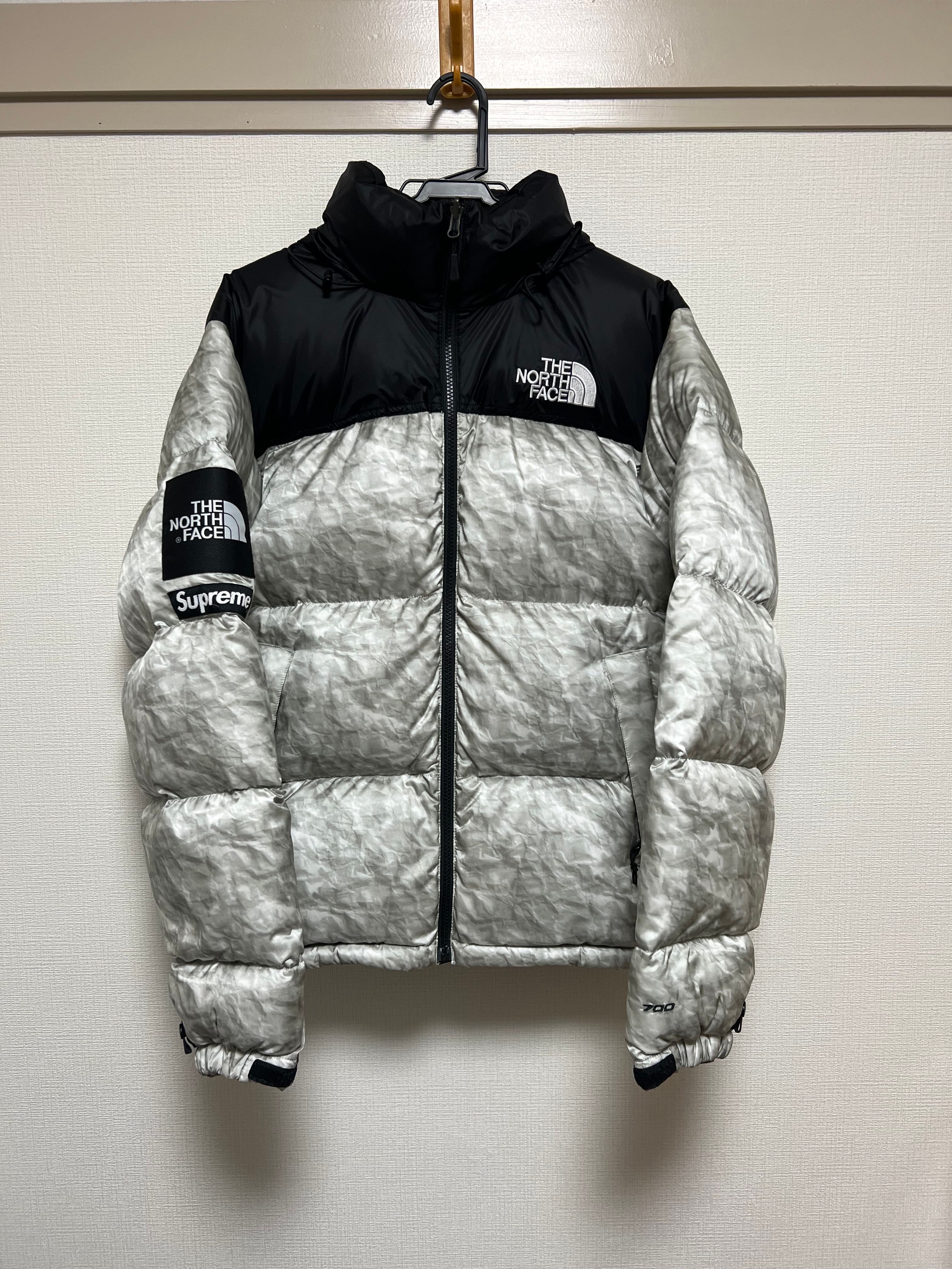 Supreme x The North Face Nuptse Jacket "White Paper Print"