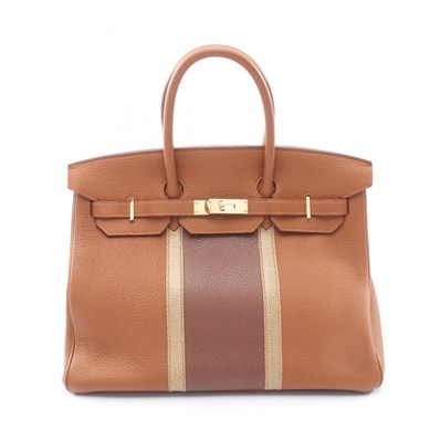 エルメス HERMES バーキン35 クラブ ゴールド マロン フィセル ハンドバッグ バッグ エキゾチックレザー トリヨンクレマンス トリヨンクレマンス ベージュ □P刻印(2012年製造) レディース ブラウン系 / ベージュ系