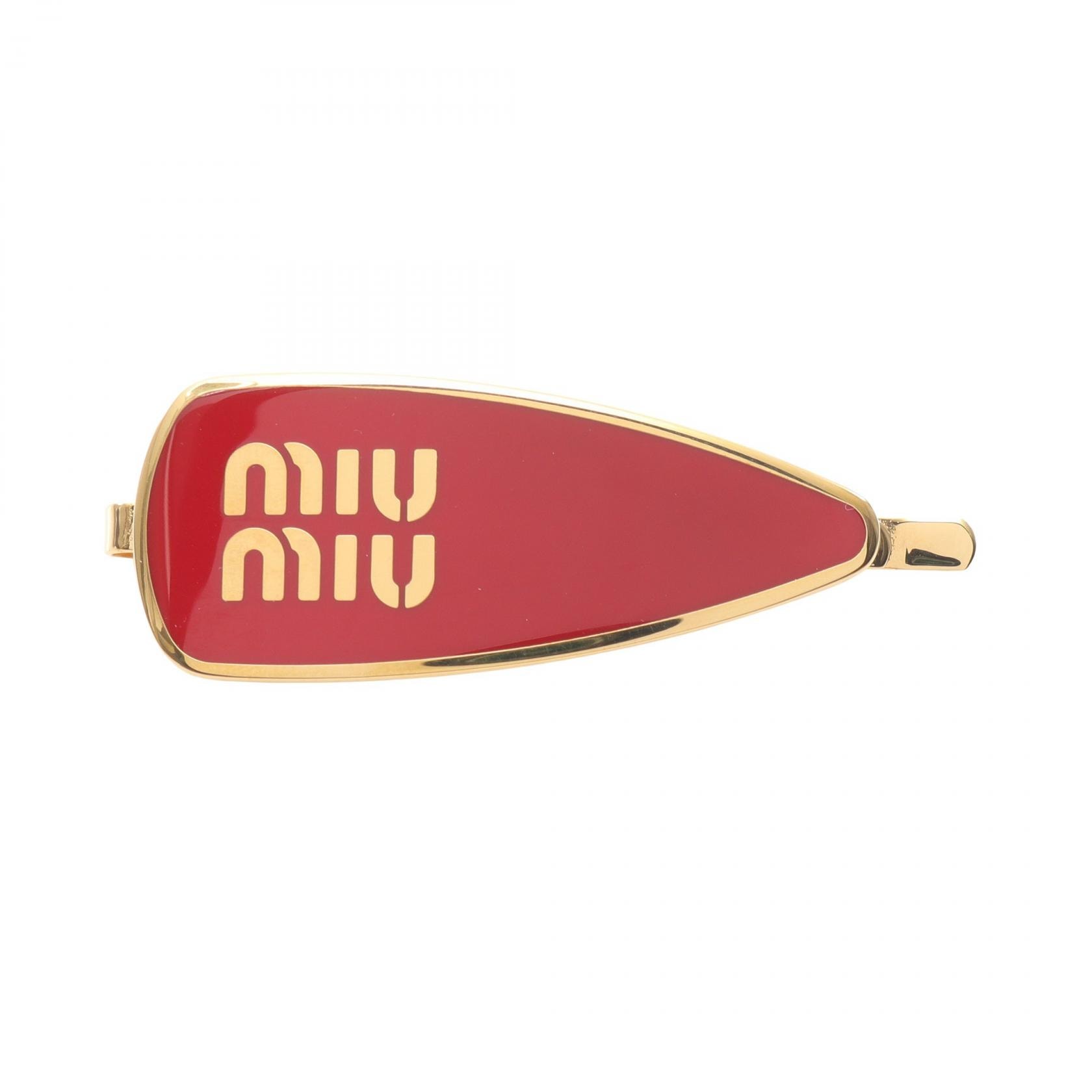 ミュウ ミュウ Miu Miu ヘアピン アクセサリー GP(ゴールドメッキ) レディース ゴールド系 / レッド系 5IF1472F6TF0011 【中古】