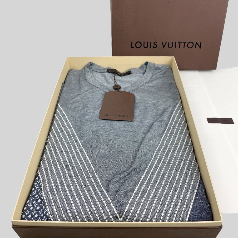 Louis Vuitton Gaston V T-Shirt ルイ ヴィトン ガストンV Tシャツ LVロゴ刺繍 刺し子