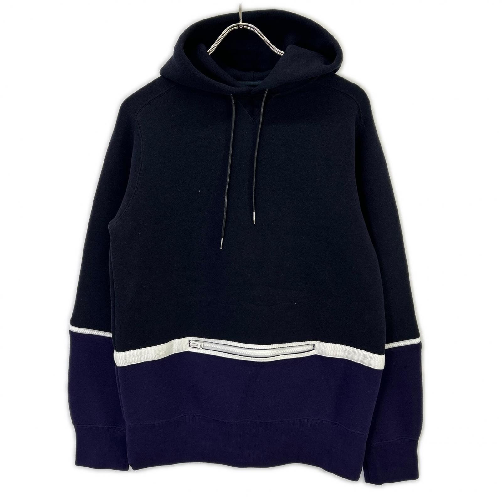 サカイ 【美品】20-02409M デタッチャブルスリーブ2トーン プルオーバー パーカー 1