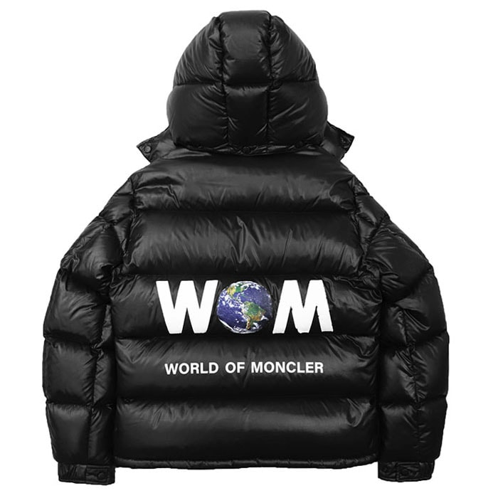 MONCLER FRAGMENT モンクレール フラグメント ダウンジャケット 藤原ヒロシ HIROSHI FUJIWARA 2021年製 HANTIUM デカロゴ ワッペン フード取り外し可 アウター ハンガー付属 メンズ 1 ブラック 黒 ルーマニア製