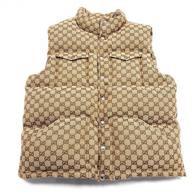 GUCCI×THE NORTHFACE グッチ × ザノースフェイス GG柄 ダウンベスト Lサイズ イタリア製 鑑定済み 正規品