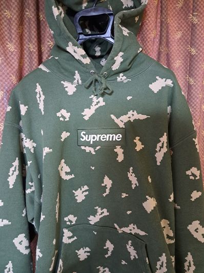 Supreme Box Logo Hooded Sweatshirt "Olive Russian Camo" (21FW)