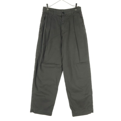 ZARA ザラ タック ワイドパンツ 36 チャコールグレー
