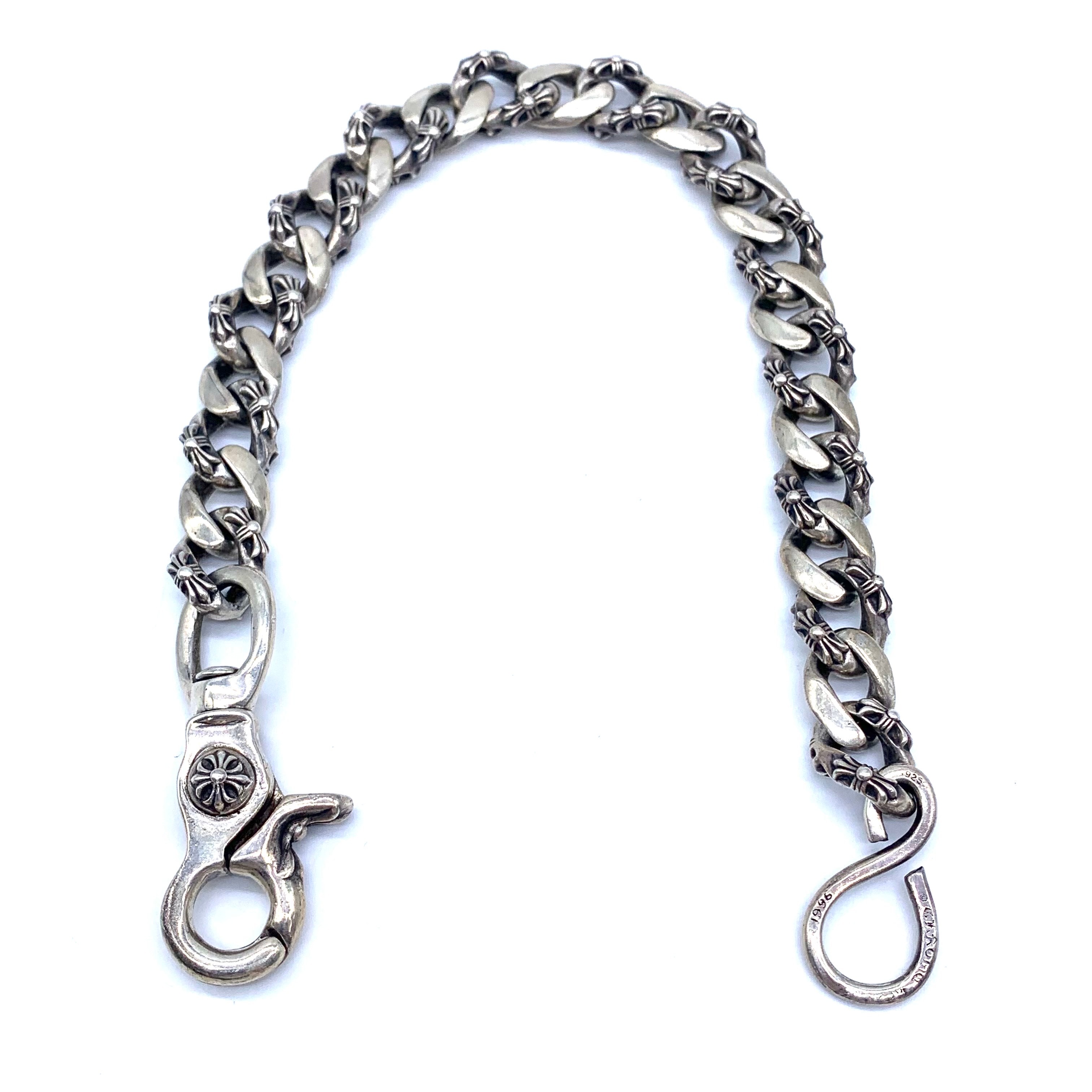 Chrome Hearts Fancy Link Chain 1 Clip Wallet Chain Short "Silver"