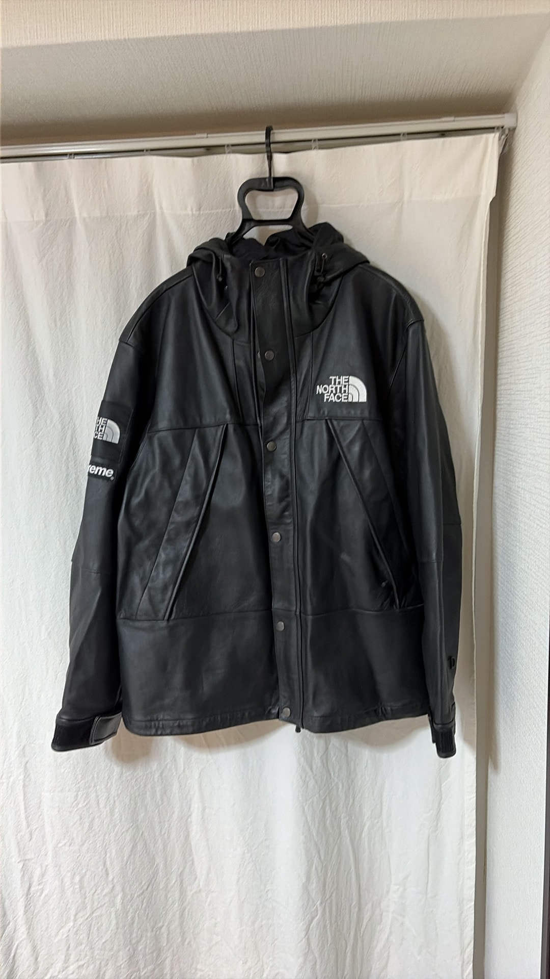Supreme x The North Face Leather Mountain Parka "Black"