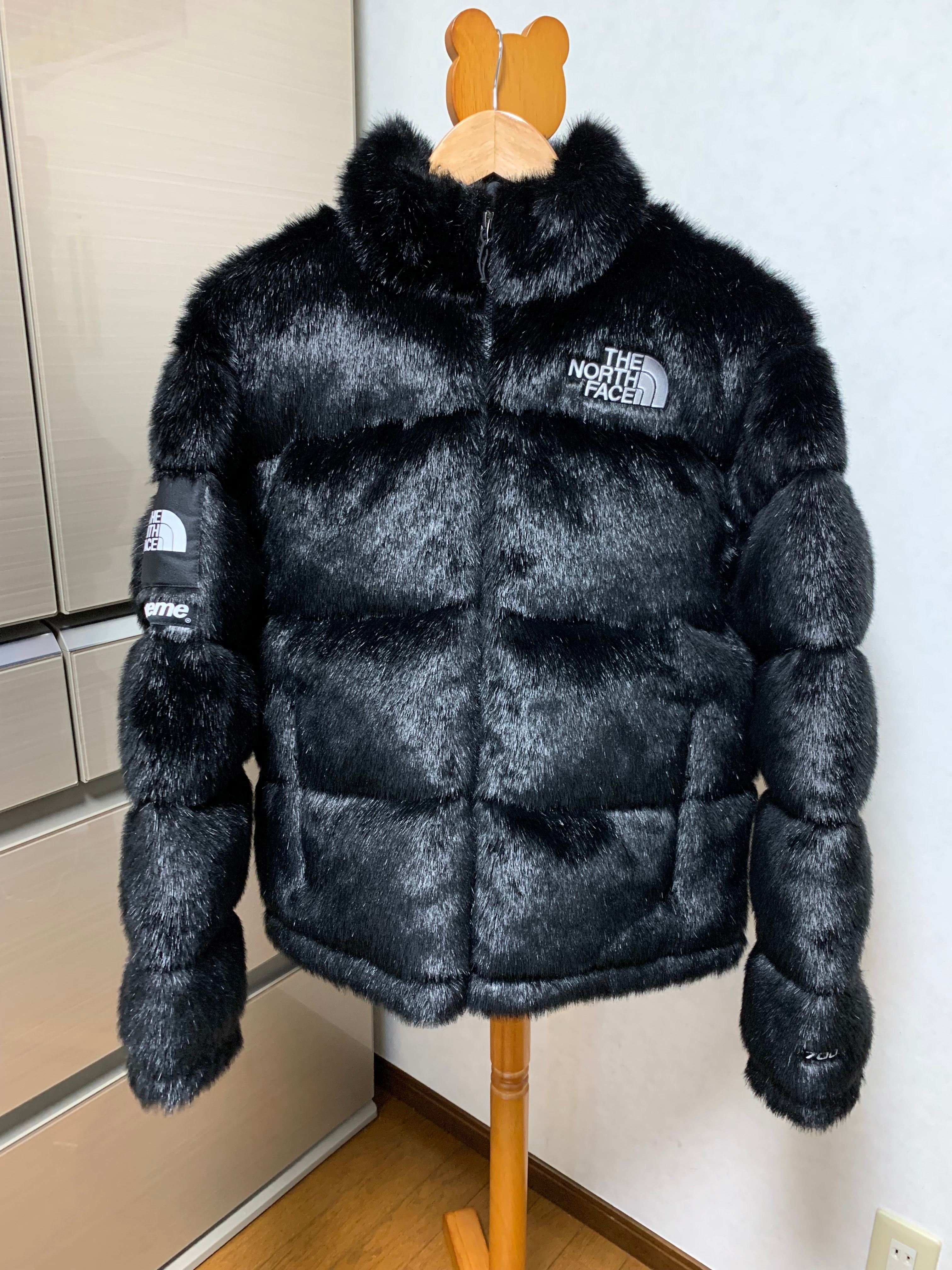 Supreme x The North Face Faux Fur Nuptse Jacket "Black"