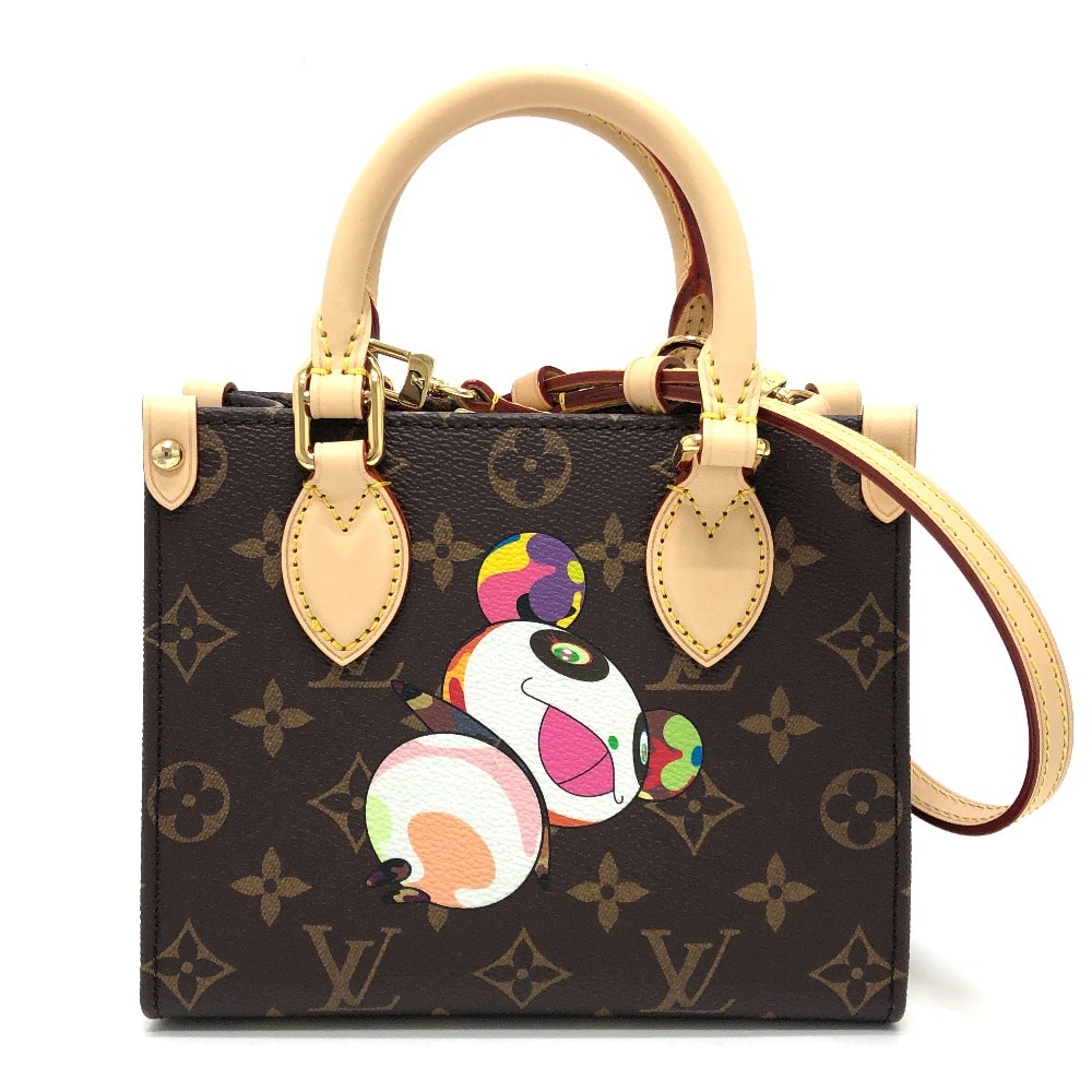 ルイヴィトン LOUIS VUITTON オンザゴー BB M13668 LV × TM 村上隆 パンダ 2WAYバッグ カバン バッグ ショルダーバッグ ハンドバック 斜め掛け ハンドバッグ モノグラムキャンバス ブラウン 新品