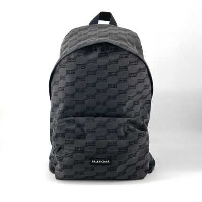 BALENCIAGA(バレンシアガ) BBモノグラム 713044シグネチャーバックパックBK リュック・デイパック ブラック