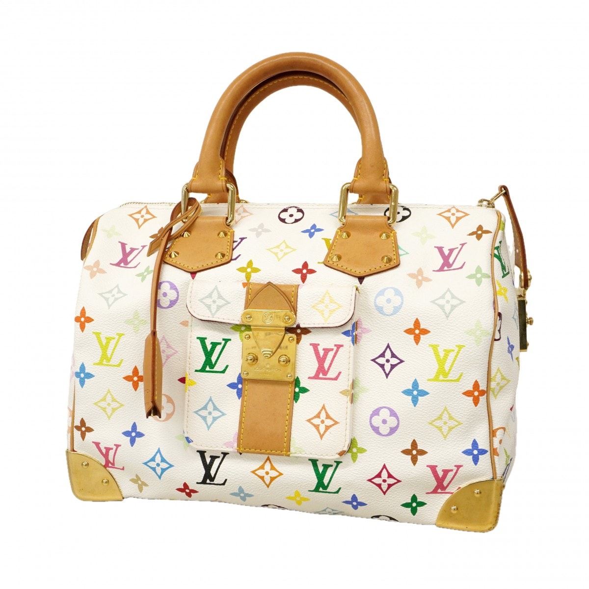 【6db1204】ルイヴィトン ハンドバッグ モノグラム・マルチカラー スピーディ30 M92643 ブロン【中古】レディース