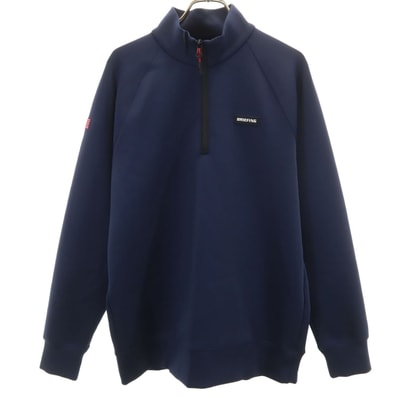 美品 BRIEFING ブリーフィング ゴルフ 長袖 ハーフジップ ウェア M ネイビー