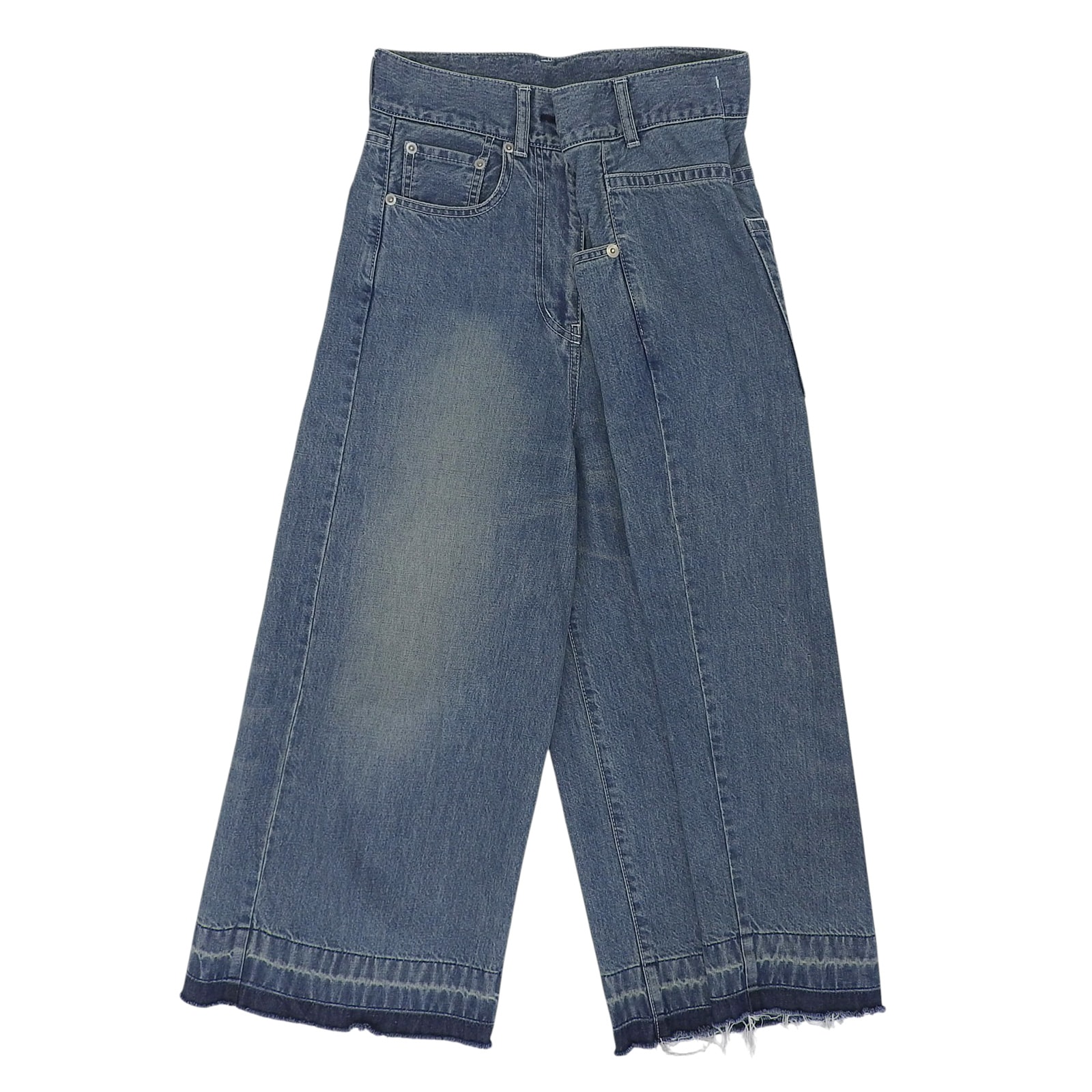 美品 サカイ デニムパンツ インディゴ レディース 20-05087