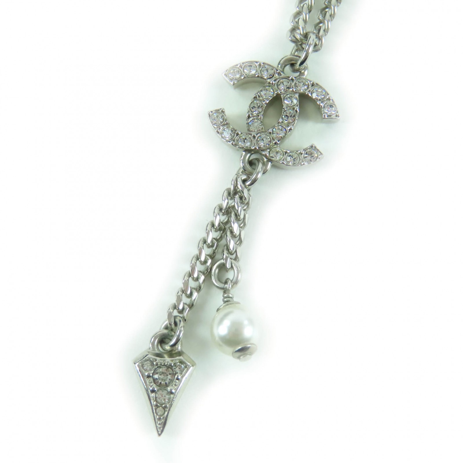 美品 シャネル ネックレス シルバー レディース F25C