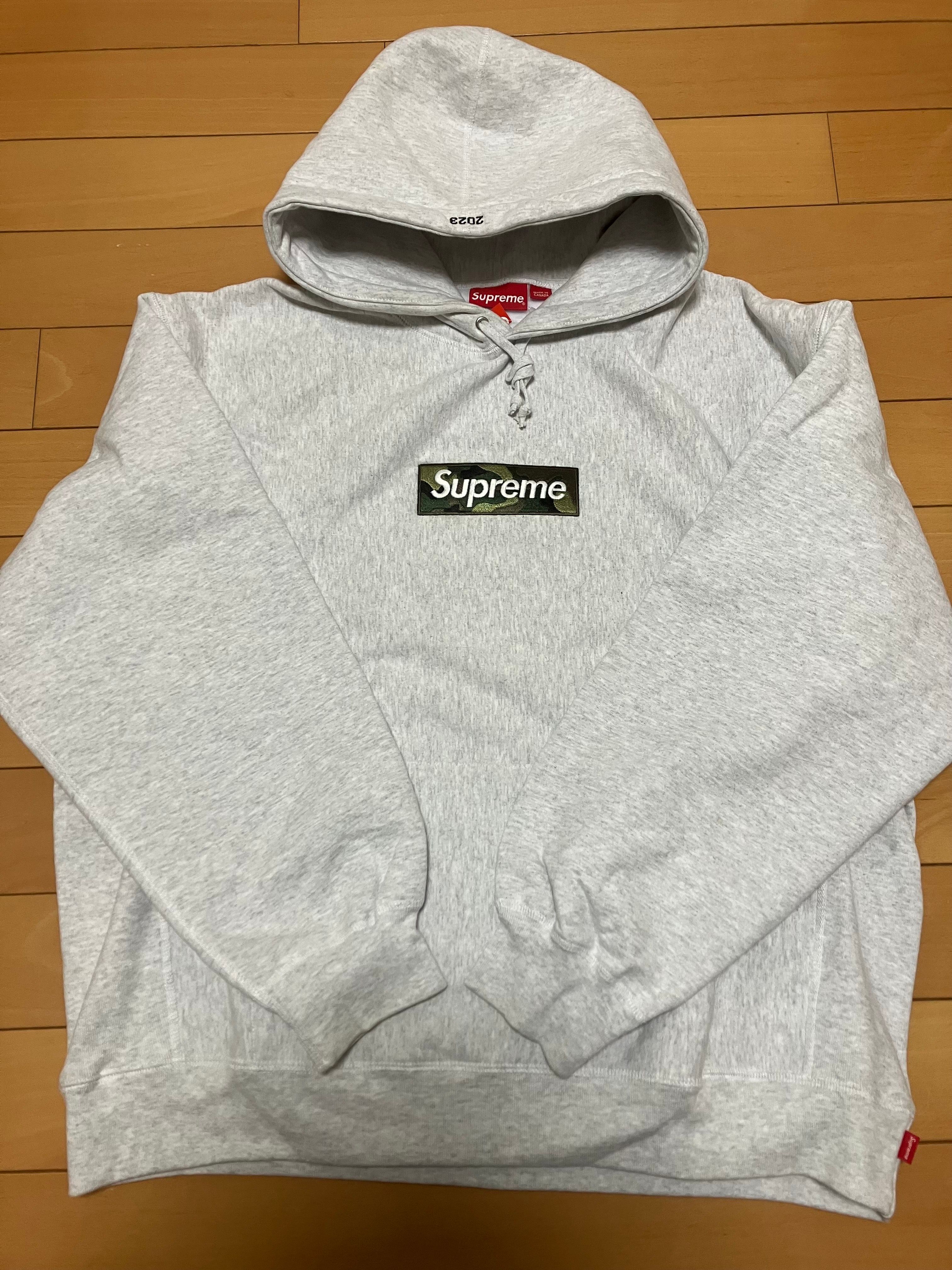 Supreme Box Logo Hooded Sweatshirt "Ash Grey" (23FW)
