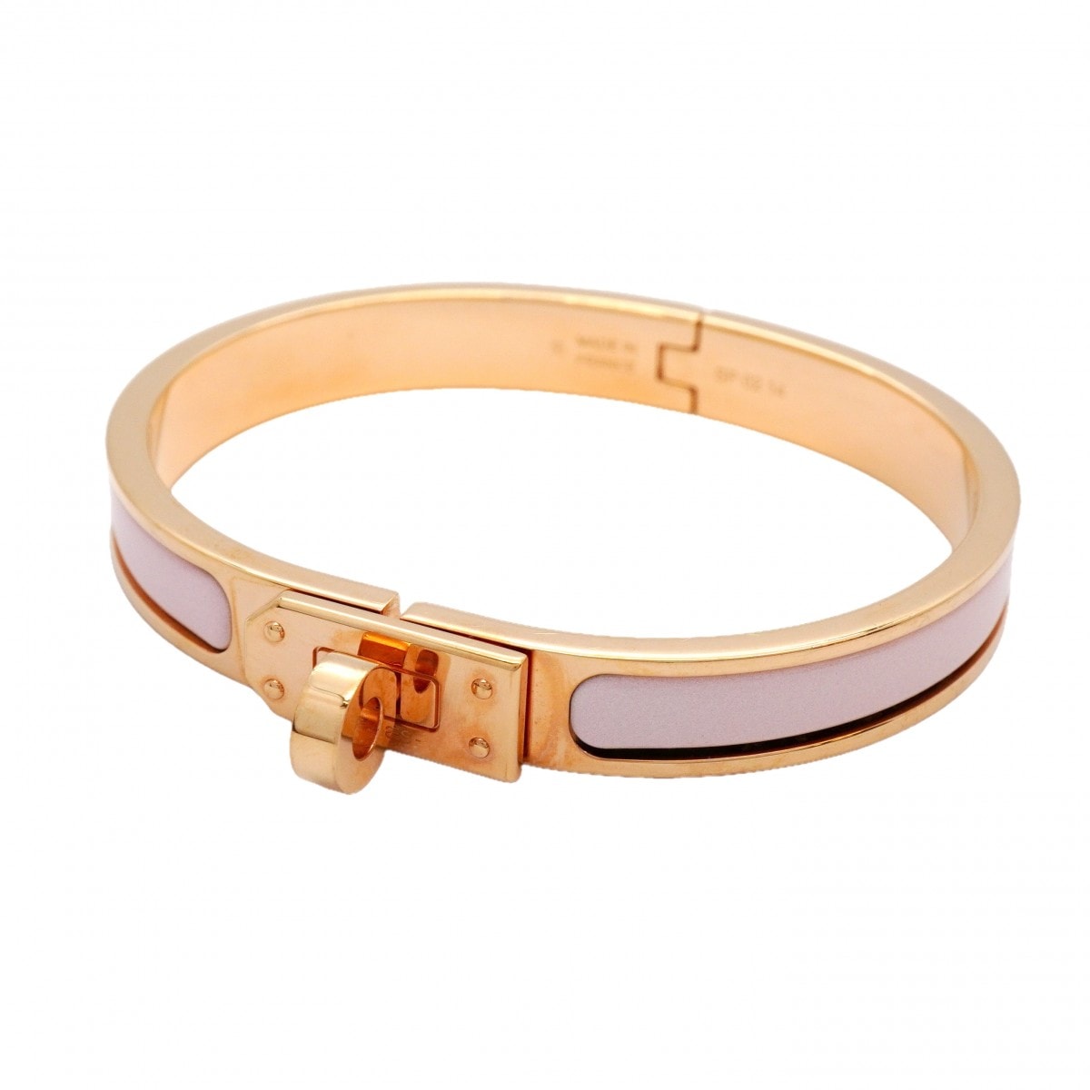 【6jcb0882-k】エルメス バングル ミニクリック/ケリー GPメッキ ピンク ローズゴールド【中古】レディース