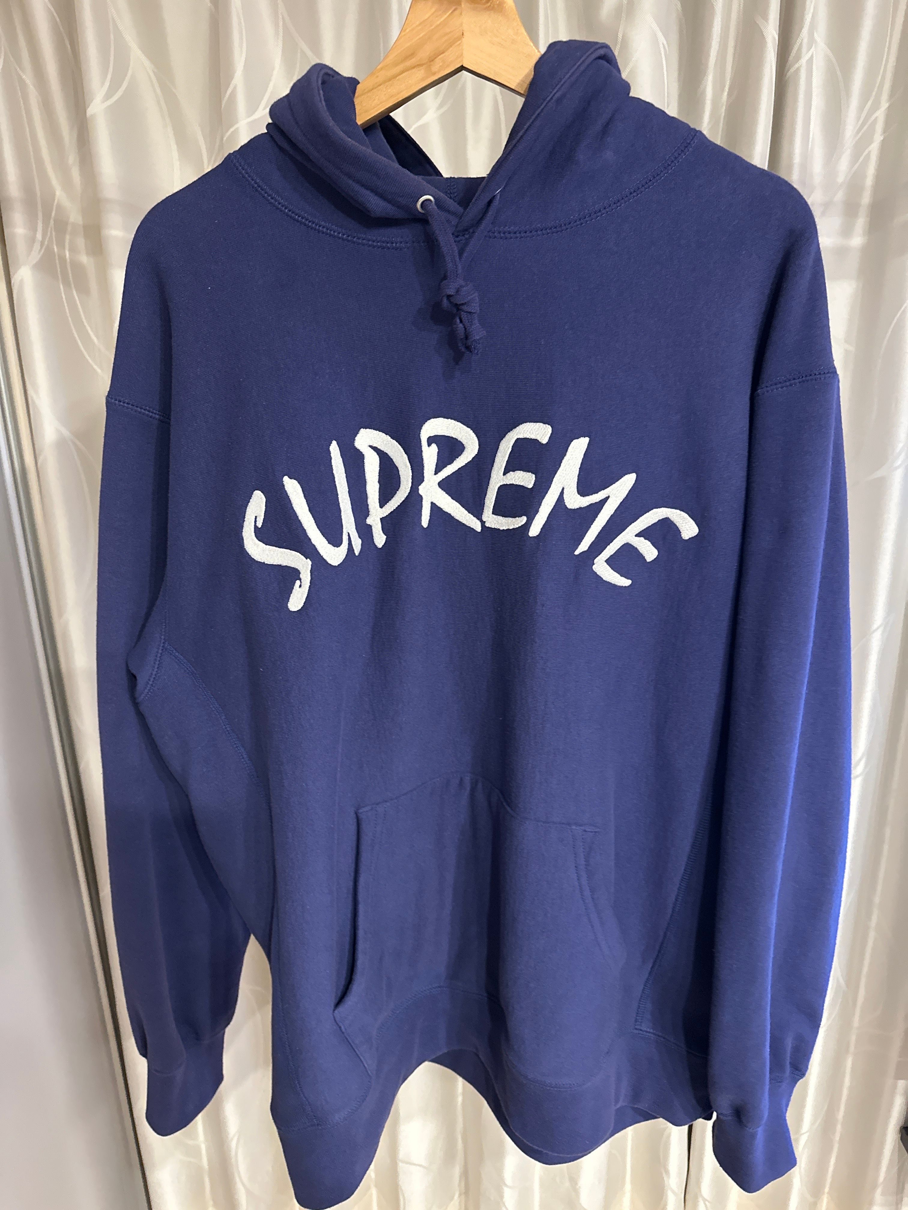 Supreme FTP Arc Hooded Sweatshirt "Washed Navy"