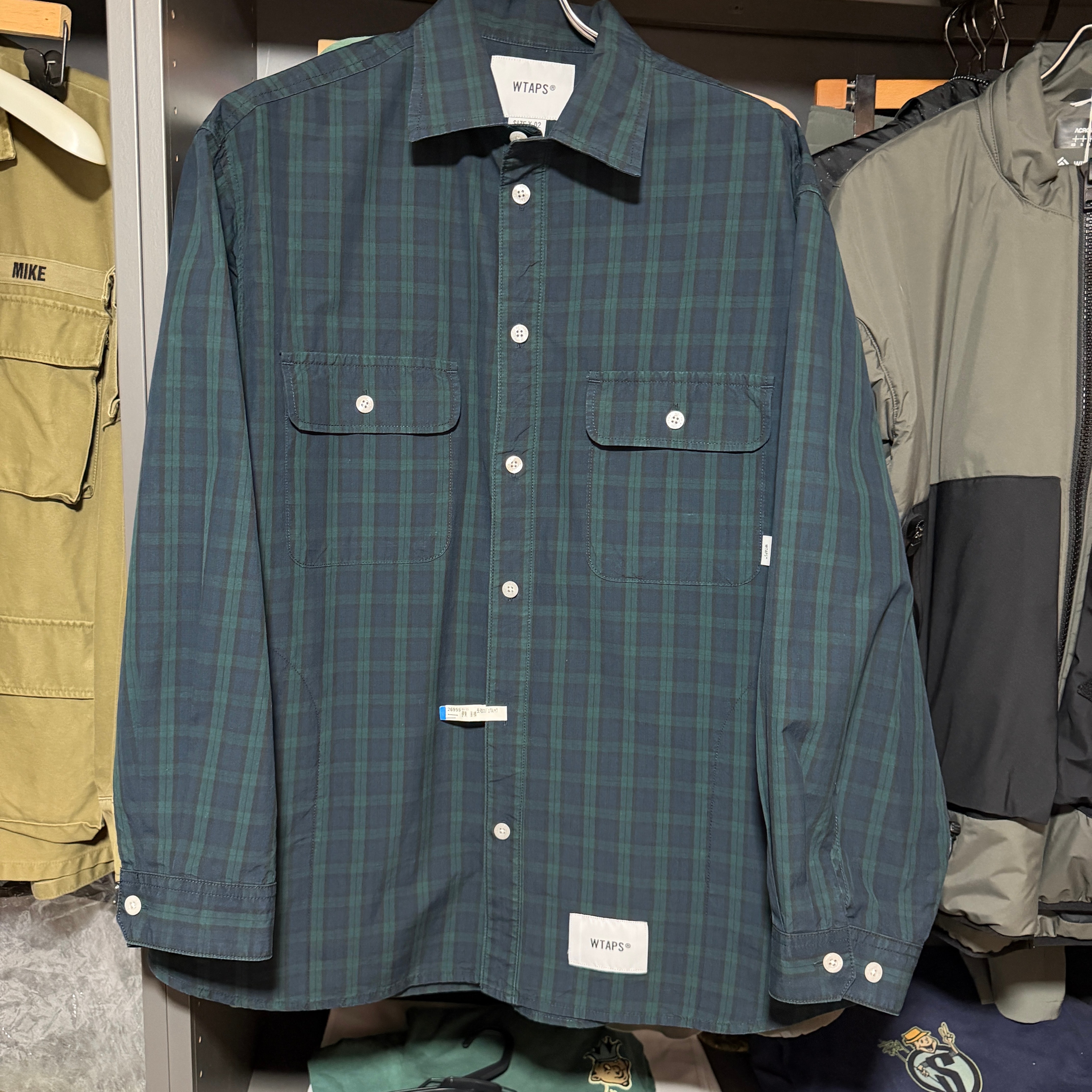 WTAPS Wcpo 01 / LS / Cotton. Broadcloth. Textile "Green"