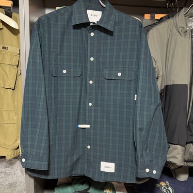 WTAPS Wcpo 01 / LS / Cotton. Broadcloth. Textile "Green"