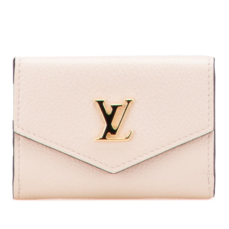 ルイ ヴィトン ポルトフォイユ ロック ミニ 三つ折り財布 M69340 グレージュ レザー レディース LOUIS VUITTON 中古