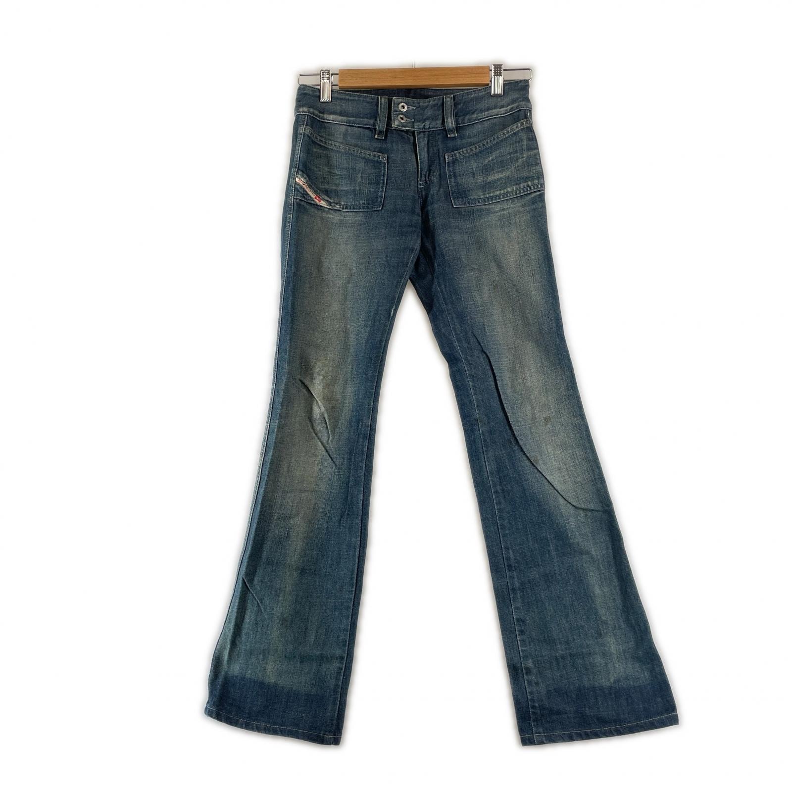 DIESEL ディーゼル 無地 オールシーズン フレアデニム ブルー メンズ 26【古着】【中古】