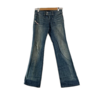 DIESEL ディーゼル 無地 オールシーズン フレアデニム ブルー メンズ 26【古着】【中古】