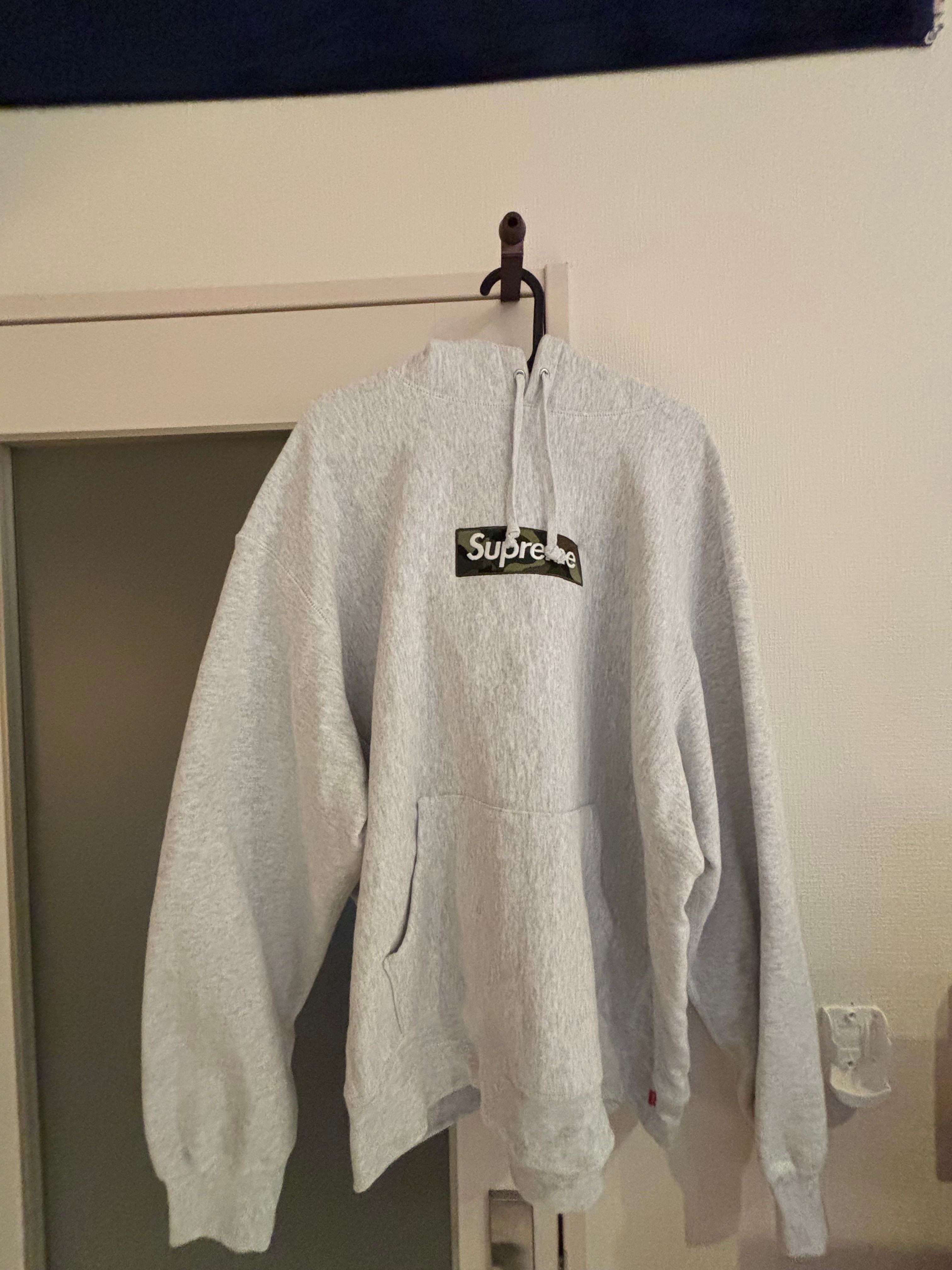 Supreme Box Logo Hooded Sweatshirt "Ash Grey" (23FW)