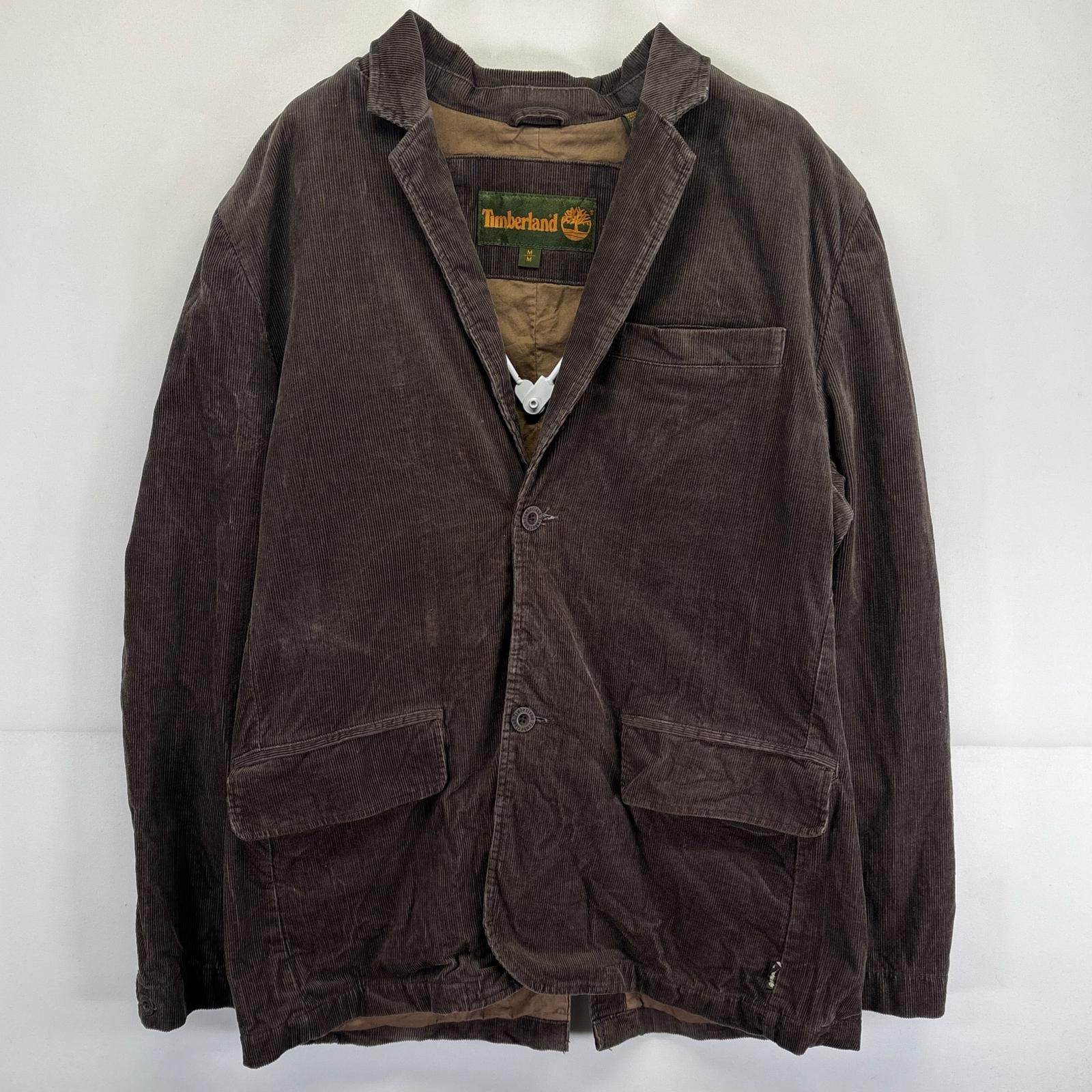 古着 ティンバーランド Timberland ジャケット テーラードジャケット コーデュロイ生地 ワーク ブレザー M  ブラウン メンズ