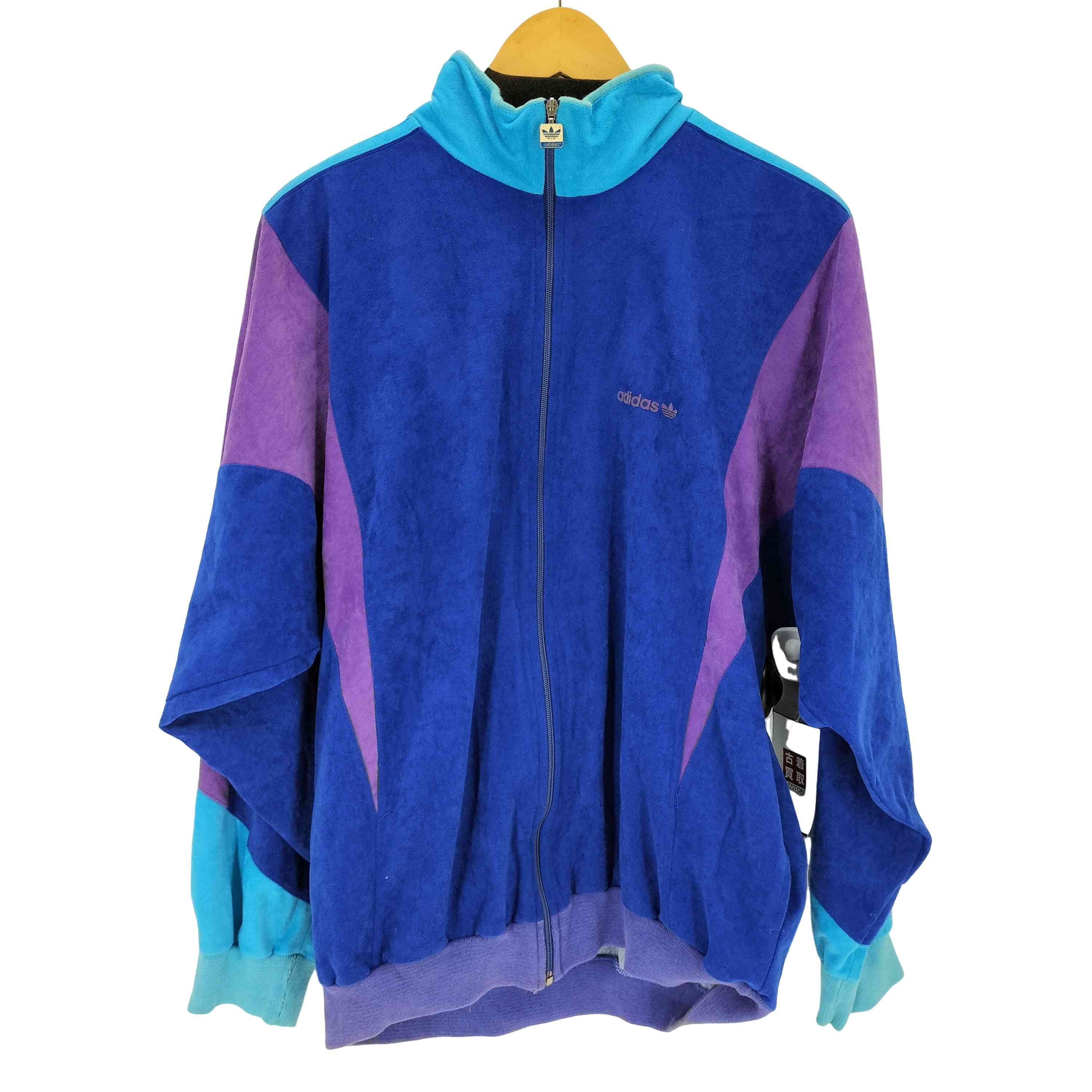 80s ロゴ刺繍 配色 パイル地トラックジャケット【1139715224629】