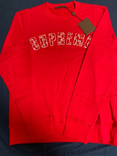Supreme / Louis Vuitton Arc Logo Crewneck "Red"